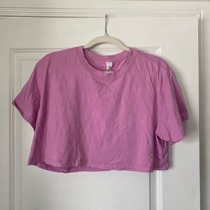 lululemon athletica Lavender Pink Cropped Tee - Women's